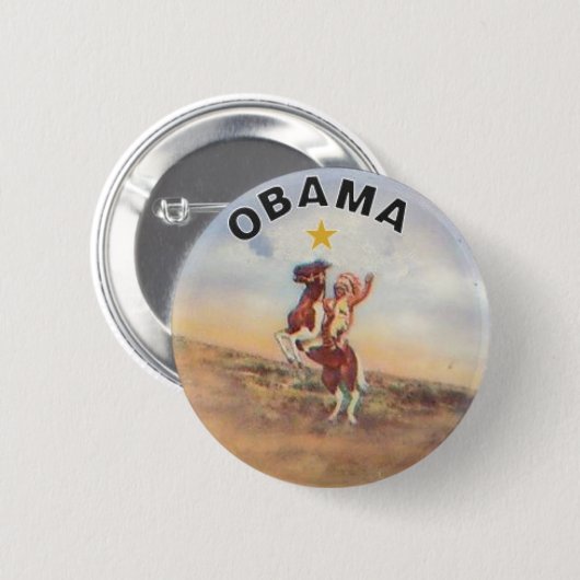 Obama/Native American Button (Voorkant /achterkant)