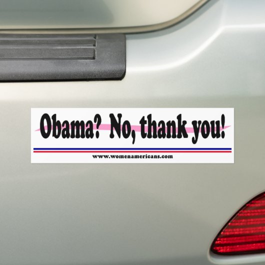 Obama? Nee, bedankt! Bumpersticker (Op auto)
