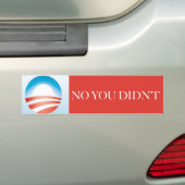Obama - Nee, dat heb je niet gedaan Bumpersticker (Op auto)