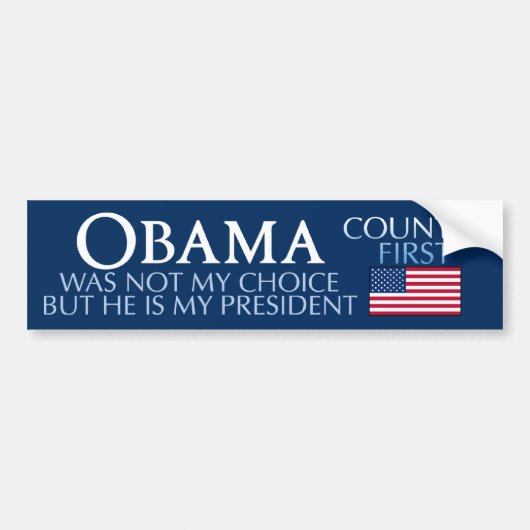 Obama - Niet mijn keuze-mijn President Bumperstick Bumpersticker (Voorkant)