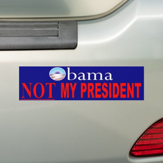 Obama - Niet mijn president Bumpersticker (Op auto)