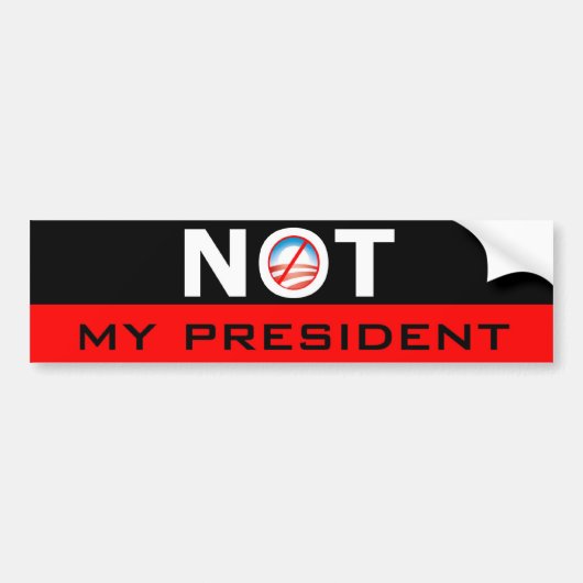 Obama niet mijn President Bumpersticker (Voorkant)