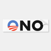 Obama No Bama Nobama Oh No Obama Bumpersticker (Voorkant)