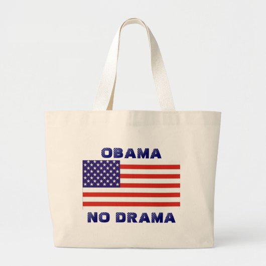 Obama No Drama Bag Grote Tote Bag (Voorkant)