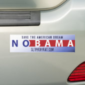 Obama "Nobama"-Bumpersticker Bumpersticker (Op auto)