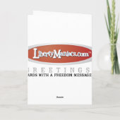 Obama Nobel Prize Card Feestdagen Kaart (Achterkant)