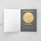 Obama Nobel Prize Card Feestdagen Kaart (Binnen)