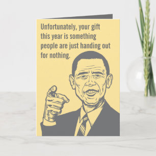 Obama Nobel Prize Card Kaart