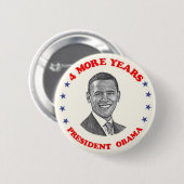 Obama nog vier jaar ronde button 5,7 cm (Voorkant /achterkant)