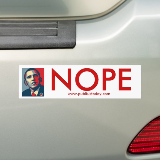 Obama Nope Bumpersticker (Op auto)