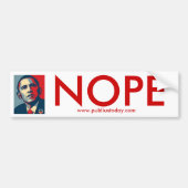 Obama Nope Bumpersticker (Voorkant)