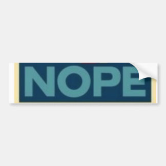 Obama Nope Bumpersticker