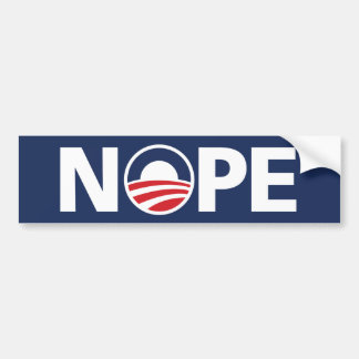 Obama, "NOPE"-Bumpersticker Bumpersticker