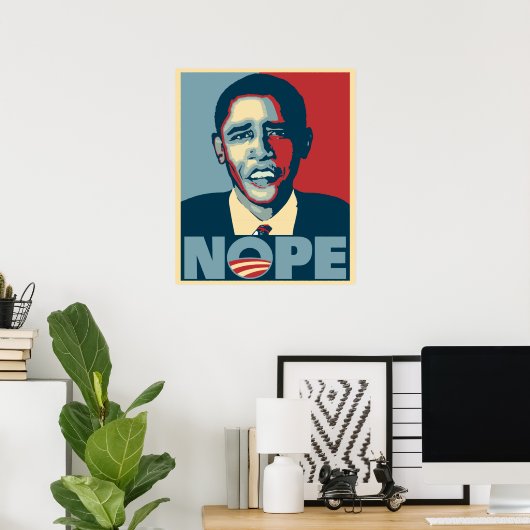 Obama Nope Poster (Thuiskantoor)