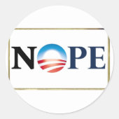 Obama NOPE-Stickers Ronde Sticker (Voorkant)