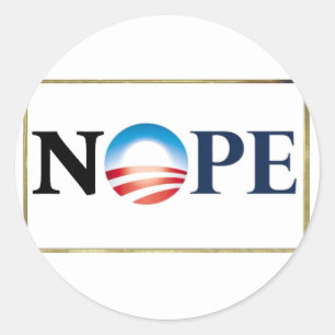 Obama NOPE-Stickers Ronde Sticker