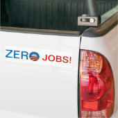 Obama = nul banen! Bumpersticker (Op Truck)