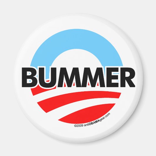Obama O Bummer Logo Magneet (Voorkant)