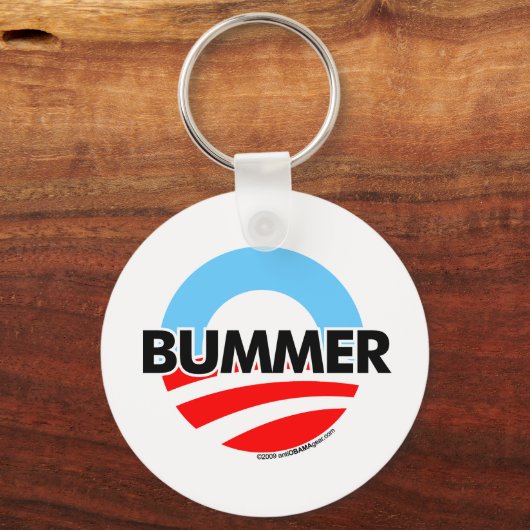 Obama O Bummer Logo Sleutelhanger (Voorkant)