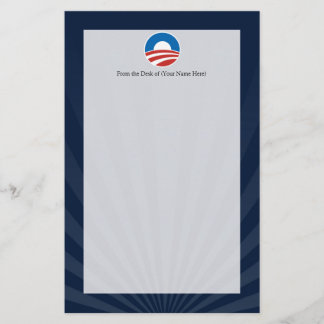 Obama-O Logo met blauw Briefpapier