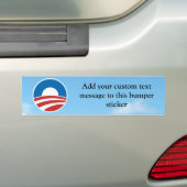 Obama-O Logo met blauw Bumpersticker (Op auto)