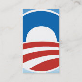 Obama-O Logo met blauw Visitekaartje (Achterkant)