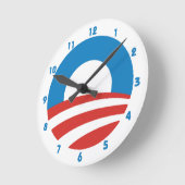 Obama 'O'-Logo-wandklok Ronde Klok (Hoek)