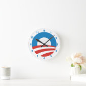 Obama 'O'-Logo-wandklok Ronde Klok (Huis)