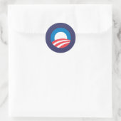 Obama O Ronde Sticker (Tas)