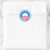 Obama O Ronde Sticker (Tas)