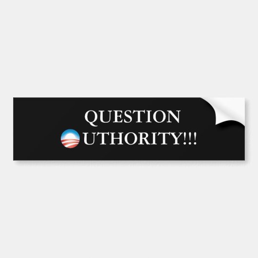 obama_o, VRAAG O'UTHORITY! Bumpersticker (Voorkant)