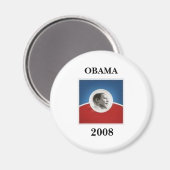 Obama, OBAMA, 2008 Magneet (Voorkant / Achterkant)