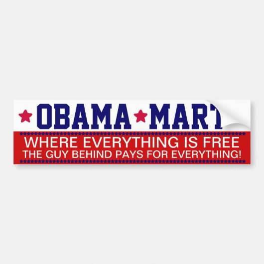 OBAMA - OBAMA MART BUMPERSTICKER (Voorkant)