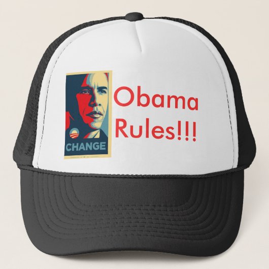 Obama, Obama Rules!! Trucker Pet (Voorkant)