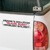 OBAMA - OBAMA'S OPLOSSING "HEEFT BUSH SCHULD" BUMPERSTICKER (Op Truck)