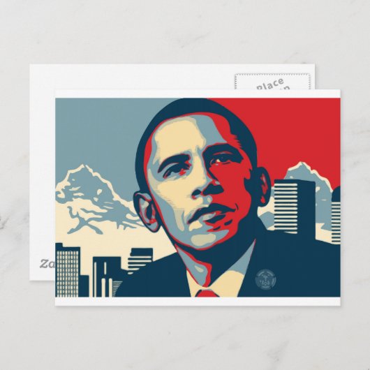 Obama-object Briefkaart (Voorkant / Achterkant)
