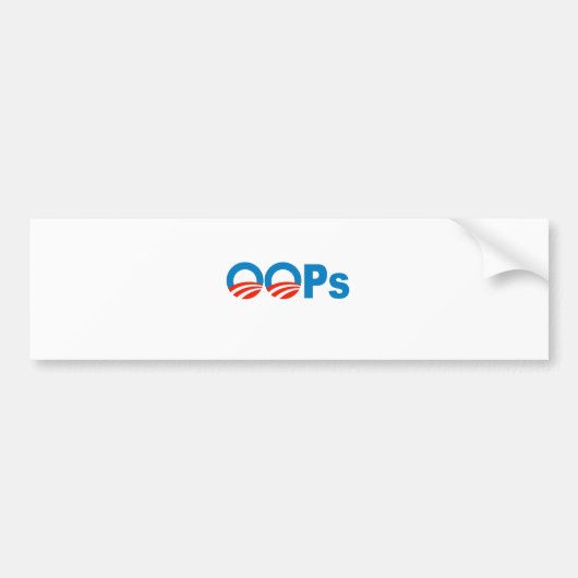 Obama oeps bumpersticker (Voorkant)
