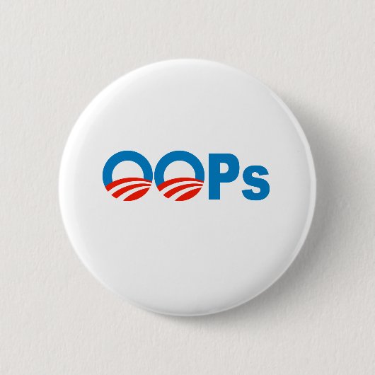 Obama oeps ronde button 5,7 cm (Voorkant)
