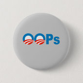 Obama oeps ronde button 5,7 cm (Voorkant)