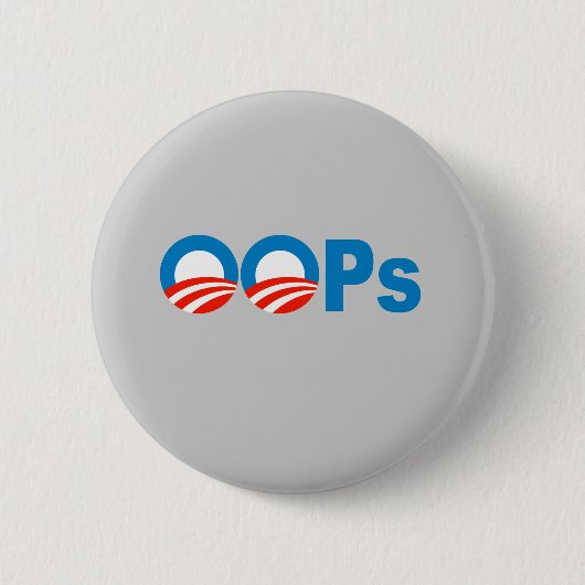 Obama oeps ronde button 5,7 cm (Voorkant)