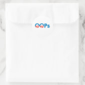 Obama oeps ronde sticker (Tas)