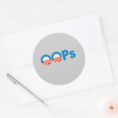 Obama oeps ronde sticker (Envelop)