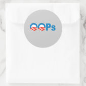 Obama oeps ronde sticker (Tas)