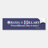 Obama of Hillary - Wat maakt het verschil - Bumpersticker (Voorkant)