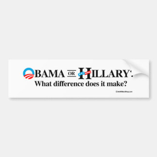 Obama of Hillary - Wat maakt het verschil - Bumpersticker