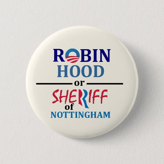 Obama of Romney Ronde Button 5,7 Cm (Voorkant)