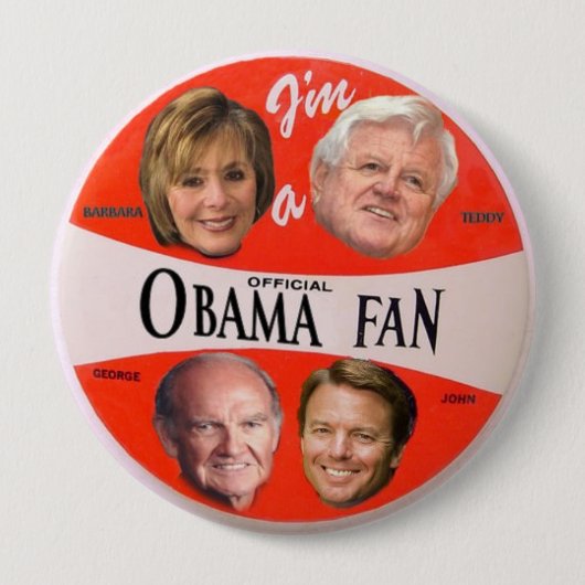 Obama Officiële Fan Button (Voorkant)