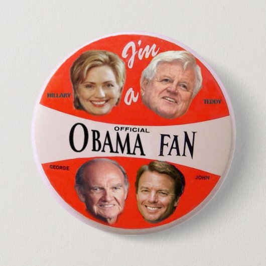 Obama Officiële Fan Button (Voorkant)