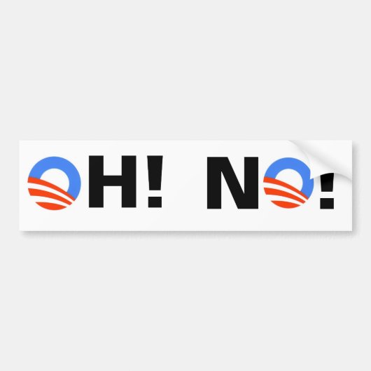Obama OH! NEE! Bumpersticker (Voorkant)