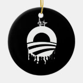 Obama Oil Rig Reverse Keramisch Ornament (Voorkant)